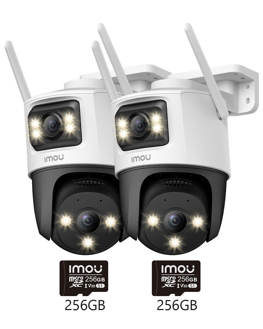 2 Pieces Cruiser Dual Kit 5MP+3MP / 3MP+3MP - IMOU Store3MP(PT)+3MP(Fixed)+2 Pièces 256GB Memory Card