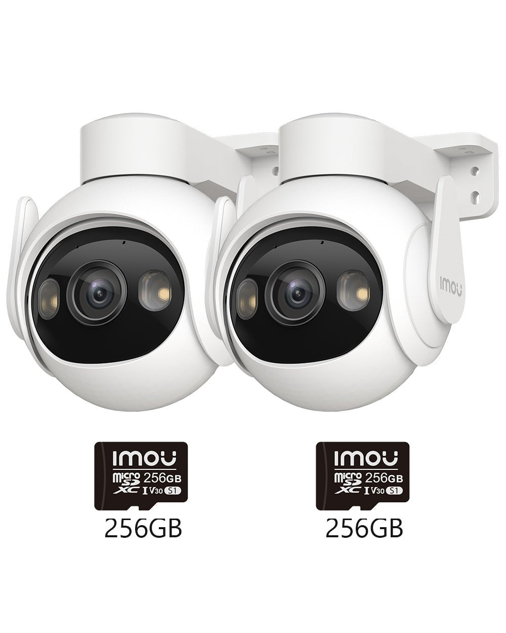 2pcs Cruiser 2 Kit 5MP/3MP Vehicle Detection - IMOU Store5MP 3K+ 2pcs 256GB Memory Card