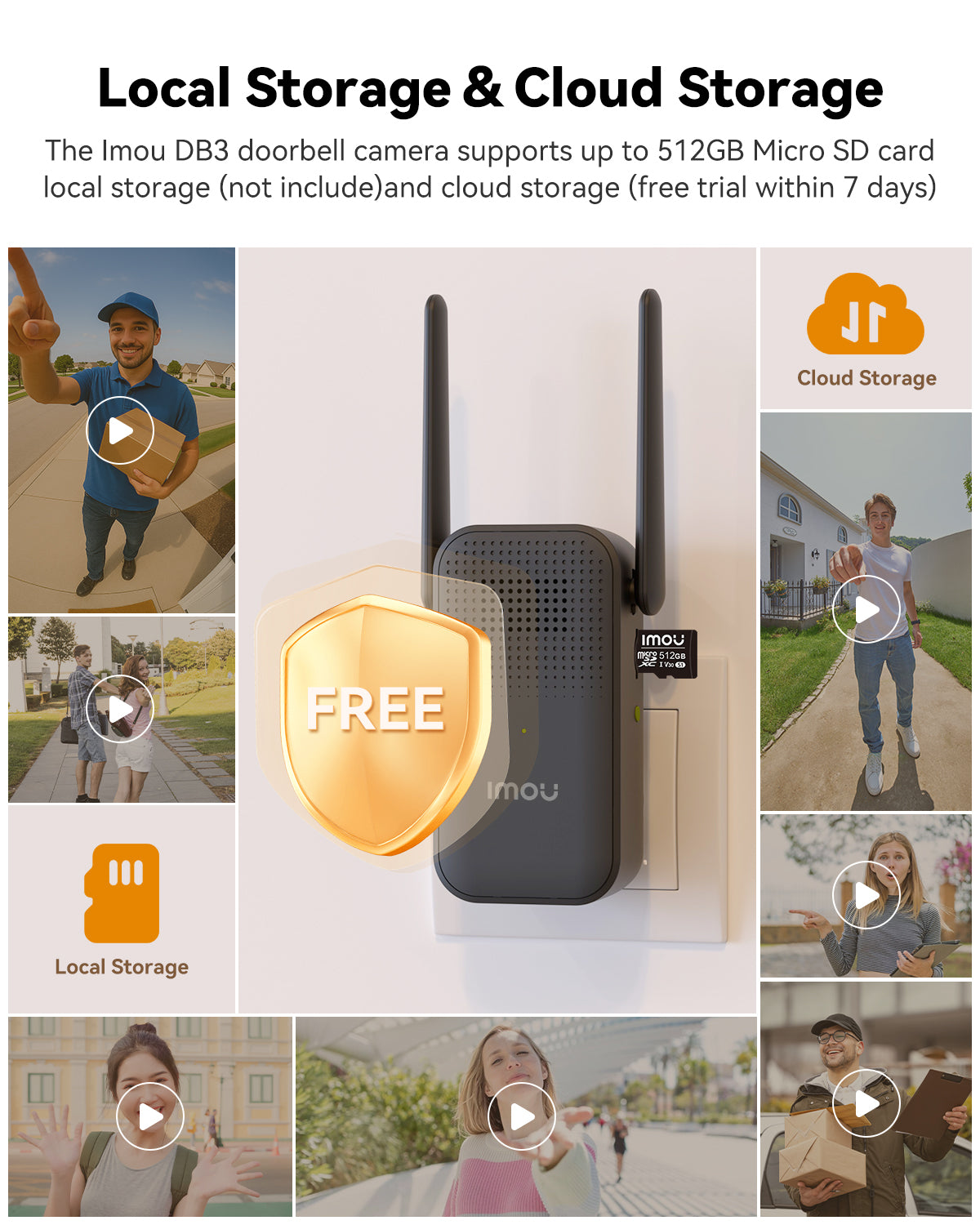 DB3 Smart Video Doorbell - 4MP 2.5K Ultra-Wide Fisheye View
