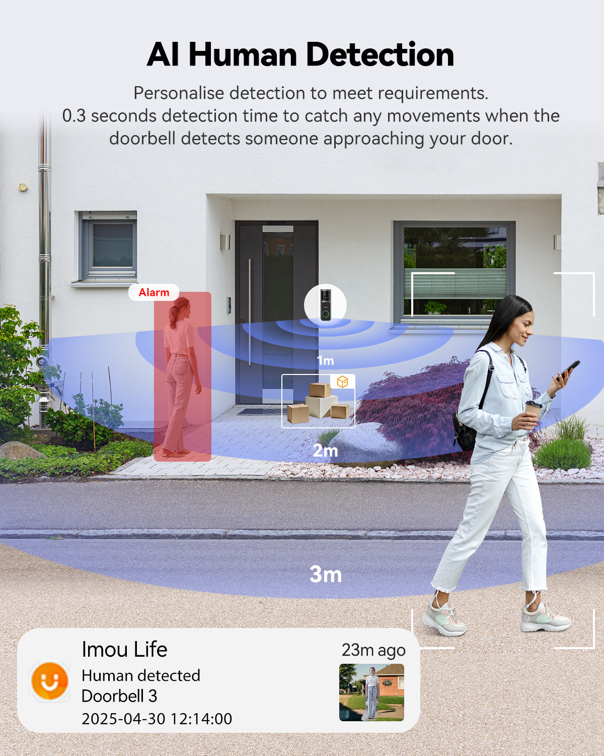 DB3 Smart Video Doorbell - 4MP 2.5K Ultra-Wide Fisheye View