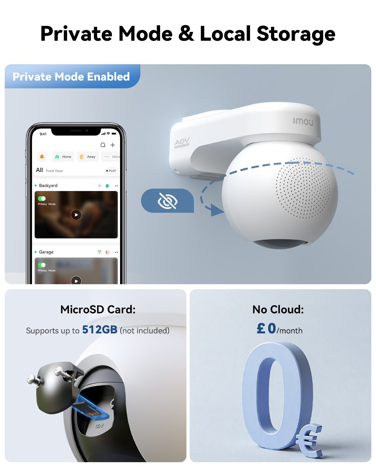 AOV Track Plus Smart Security System with AI Smart Hub - IMOU Store2× AOV Track Plus 8MP + Hub+512GB Memory Card