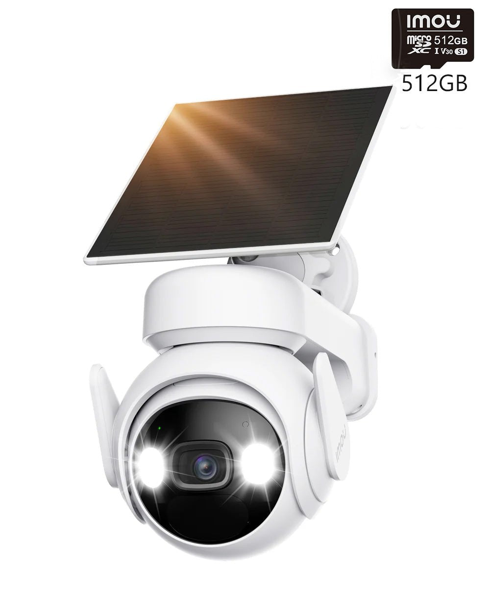 Cell PT 360° PTZ 3MP 2K 100% Wireless - IMOU Store3MP 2K with Solar Panel(5000 mAh)+ 512GB Memory Card