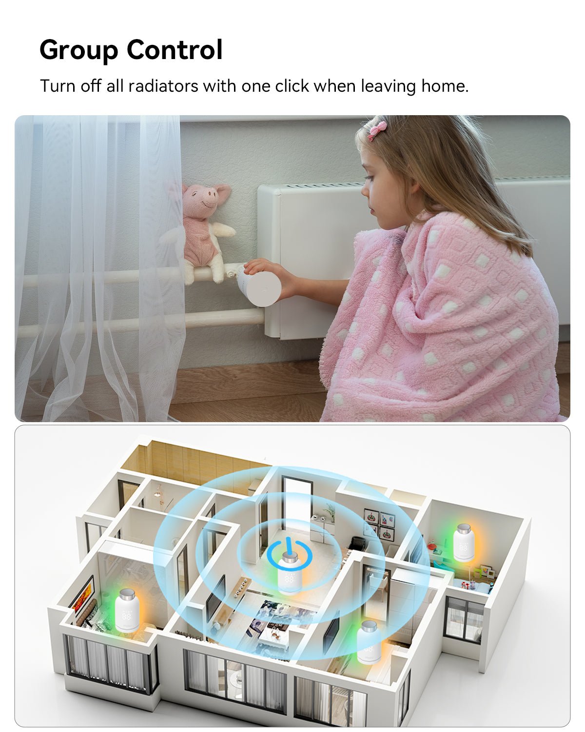 Smart Thermostatic Radiator - IMOU Store1PC (Must be used with IMOU gateway)
