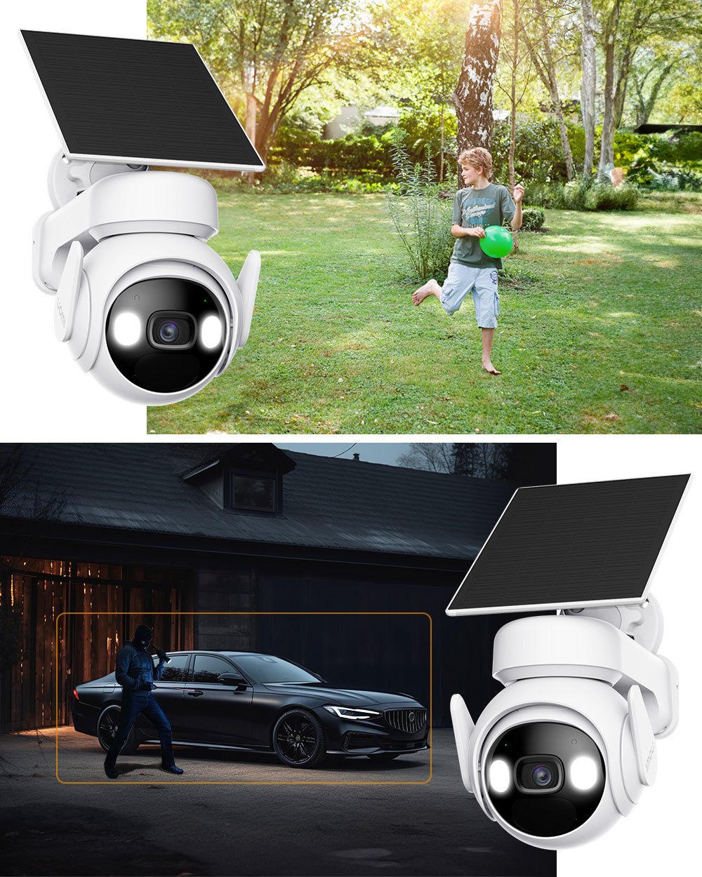 360° Energy - saving Kit - IMOU Store2pcs [3MP 2K with Solar Panel] Kit (5000 mAh)