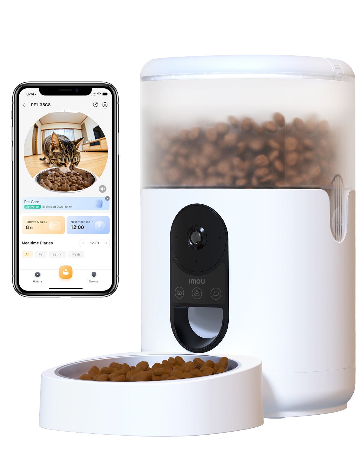 4L Automatic Cat Food Dispenser with 360° 4MP Camera PF1 - UK - IMOU StorePF1