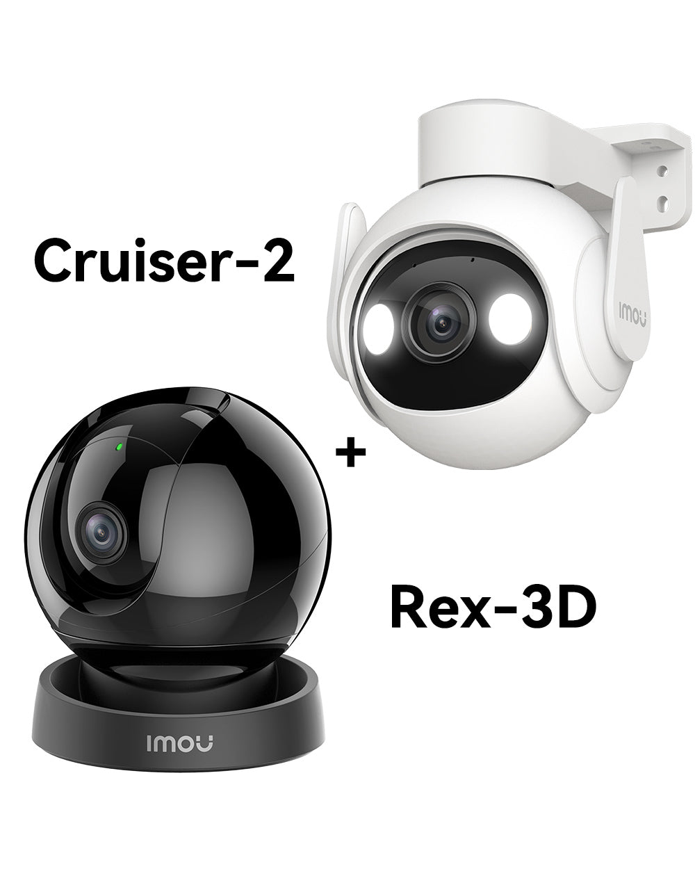 [Cruiser 2 + Rex 3D] 5MP/3MP Kit extérieur + intérieur