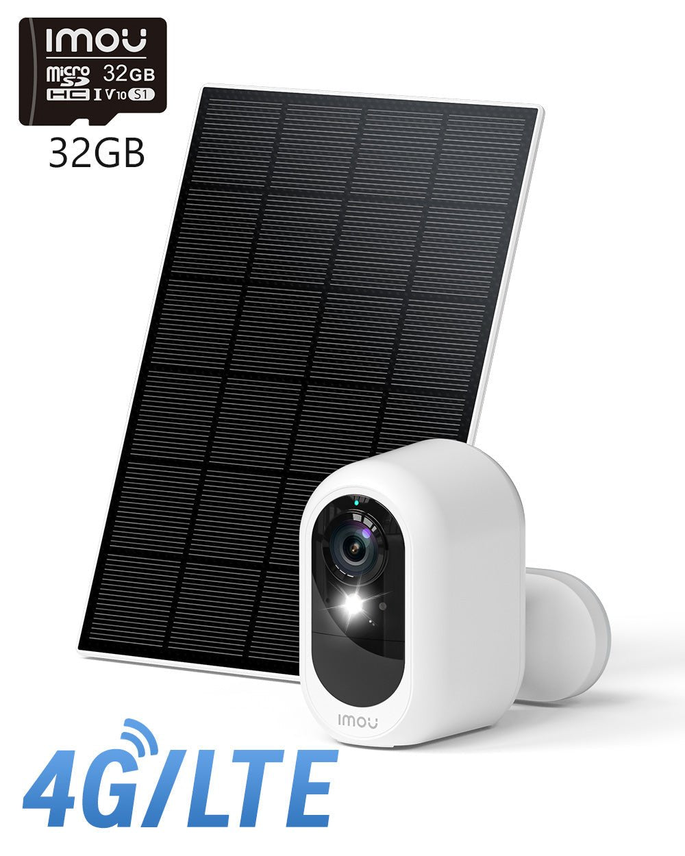 AOV Air 5MP 3K – 4G LTE / 2.4+5GHz Wi-Fi - IMOU StoreWi-Fi + 3W Solar Panel+32GB SD Card