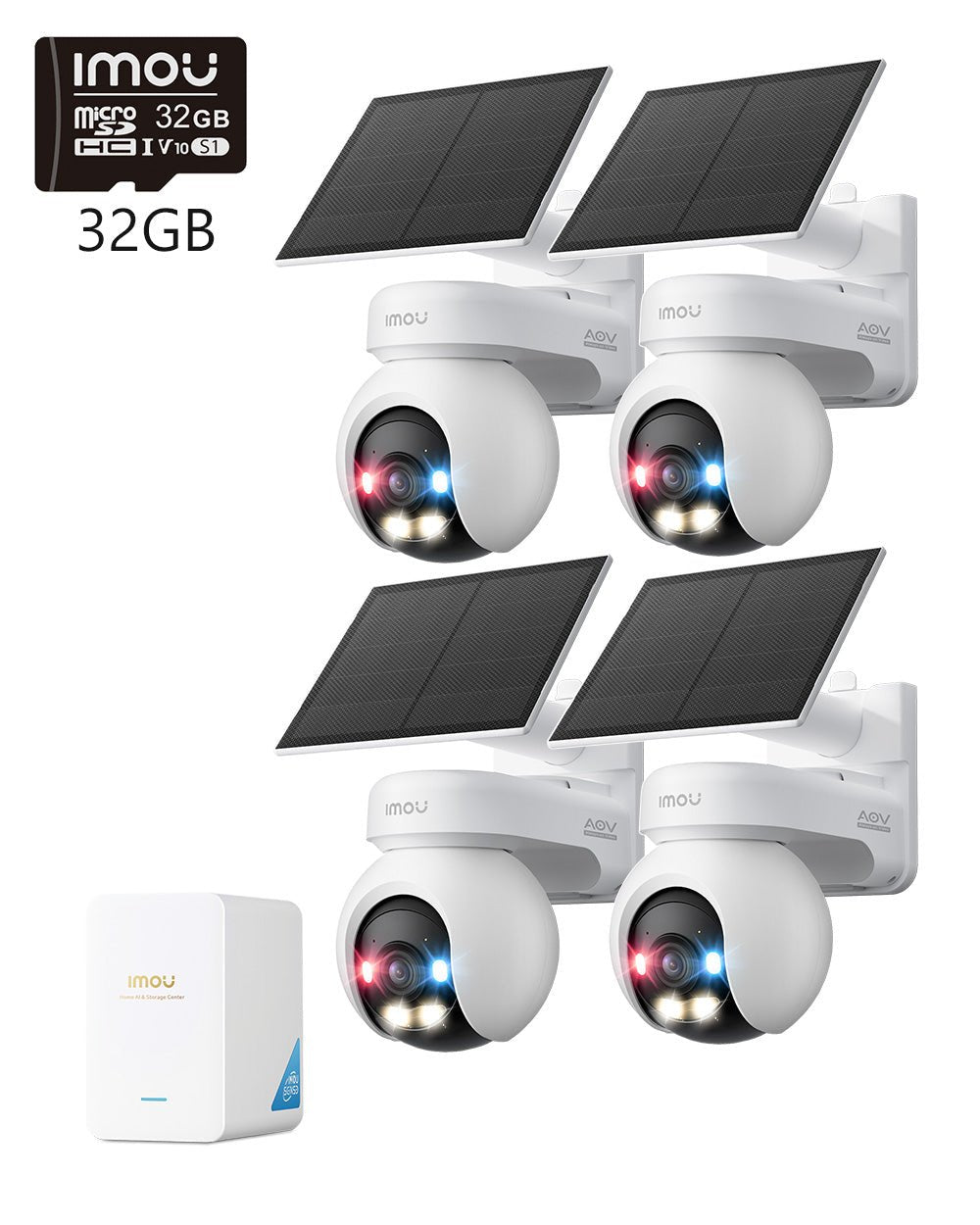 AOV Track Plus Smart Security System with AI Smart Hub - IMOU Store4× AOV Track Plus 8MP + HubNone