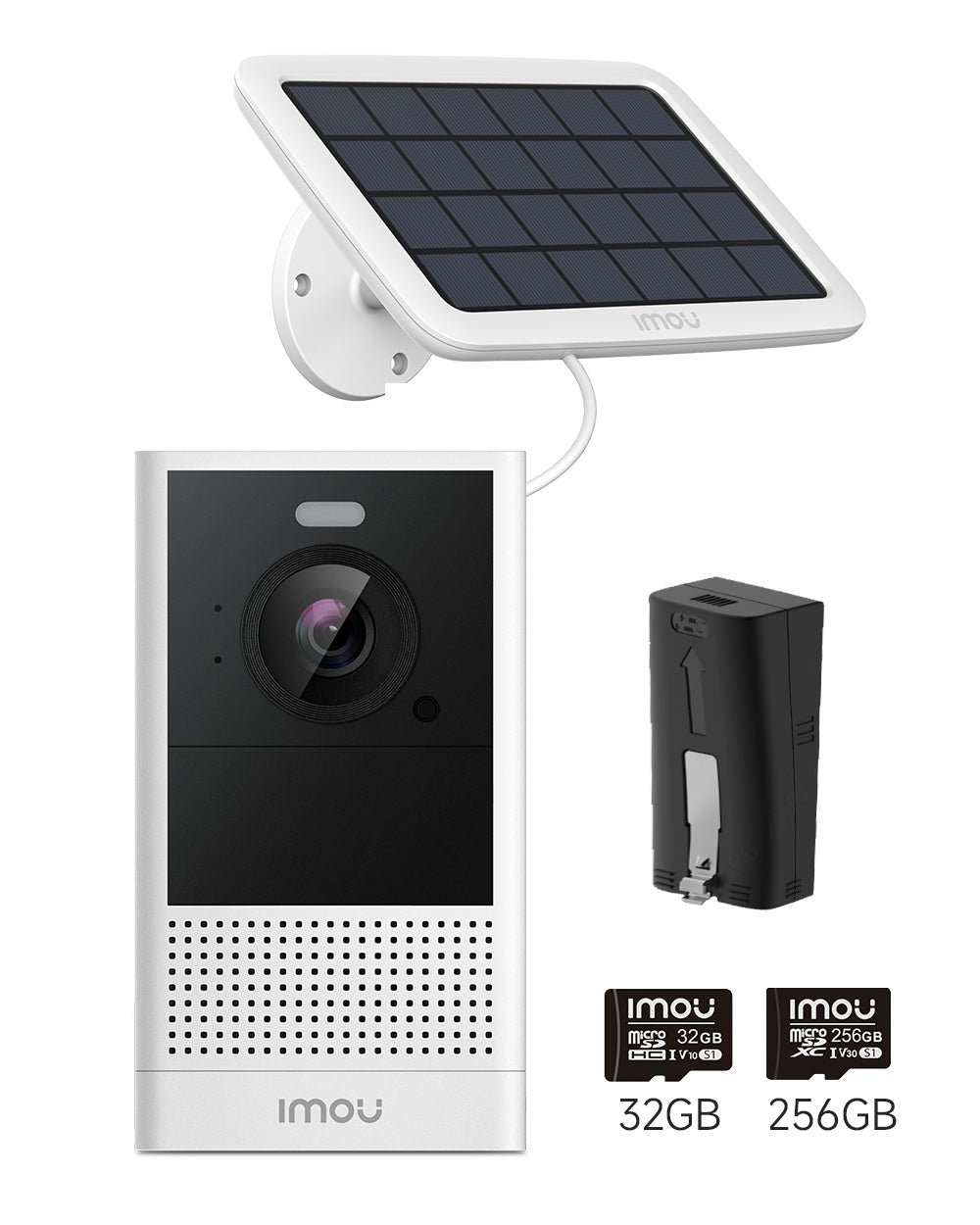 Cell 2 100% Wireless - IMOU StoreQHD 2.5K 4MP + 32GB Memory Card+ 128GB Memory Card