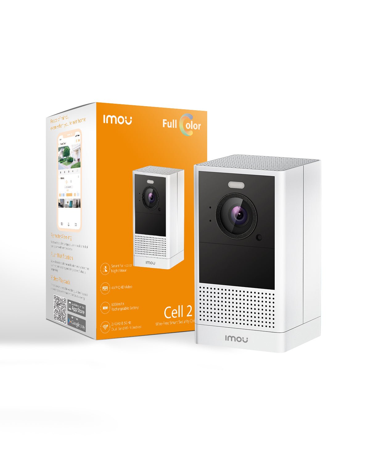 Cell 2 100% Wireless - IMOU StoreQHD 2.5K 4MP + 32GB Memory CardNone