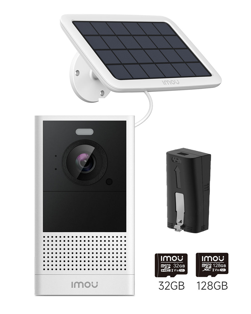 Cell 2 100% Wireless - IMOU StoreQHD 2.5K 4MP + 32GB Memory Card+ 128GB Memory Card