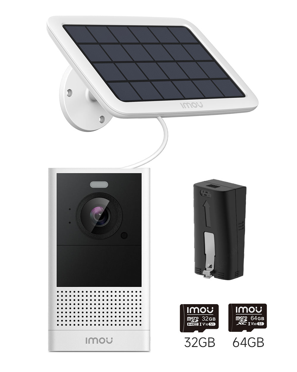 Cell 2 100% Wireless - IMOU StoreQHD 2.5K 4MP + 32GB Memory Card+ 64GB Memory Card