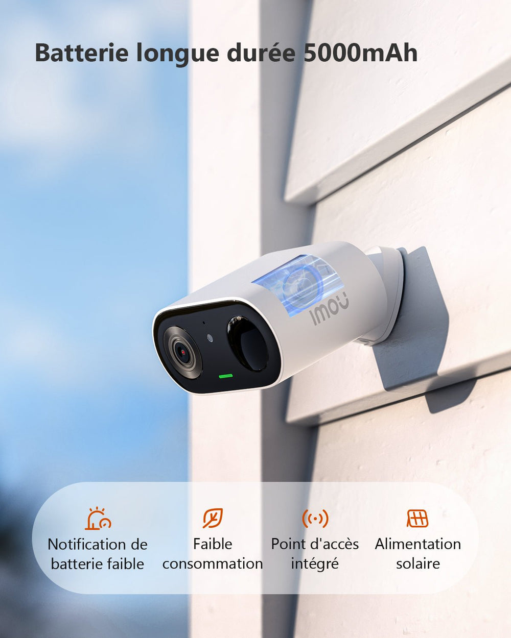 IMOU Cell Go Cámara de seguridad WiFi exterior con batería impermeable