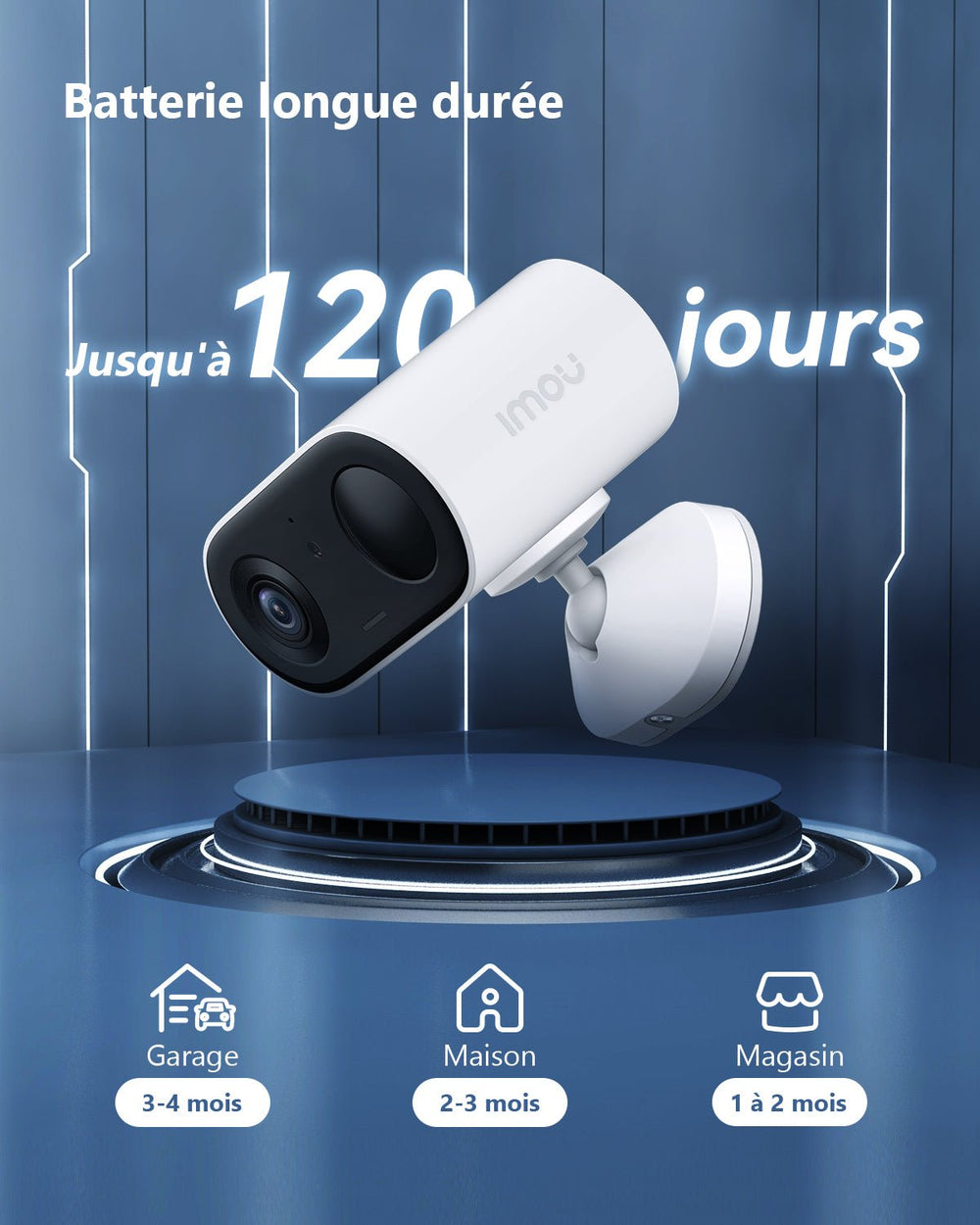 IMOU Cell Go Cámara de seguridad WiFi exterior con batería impermeable
