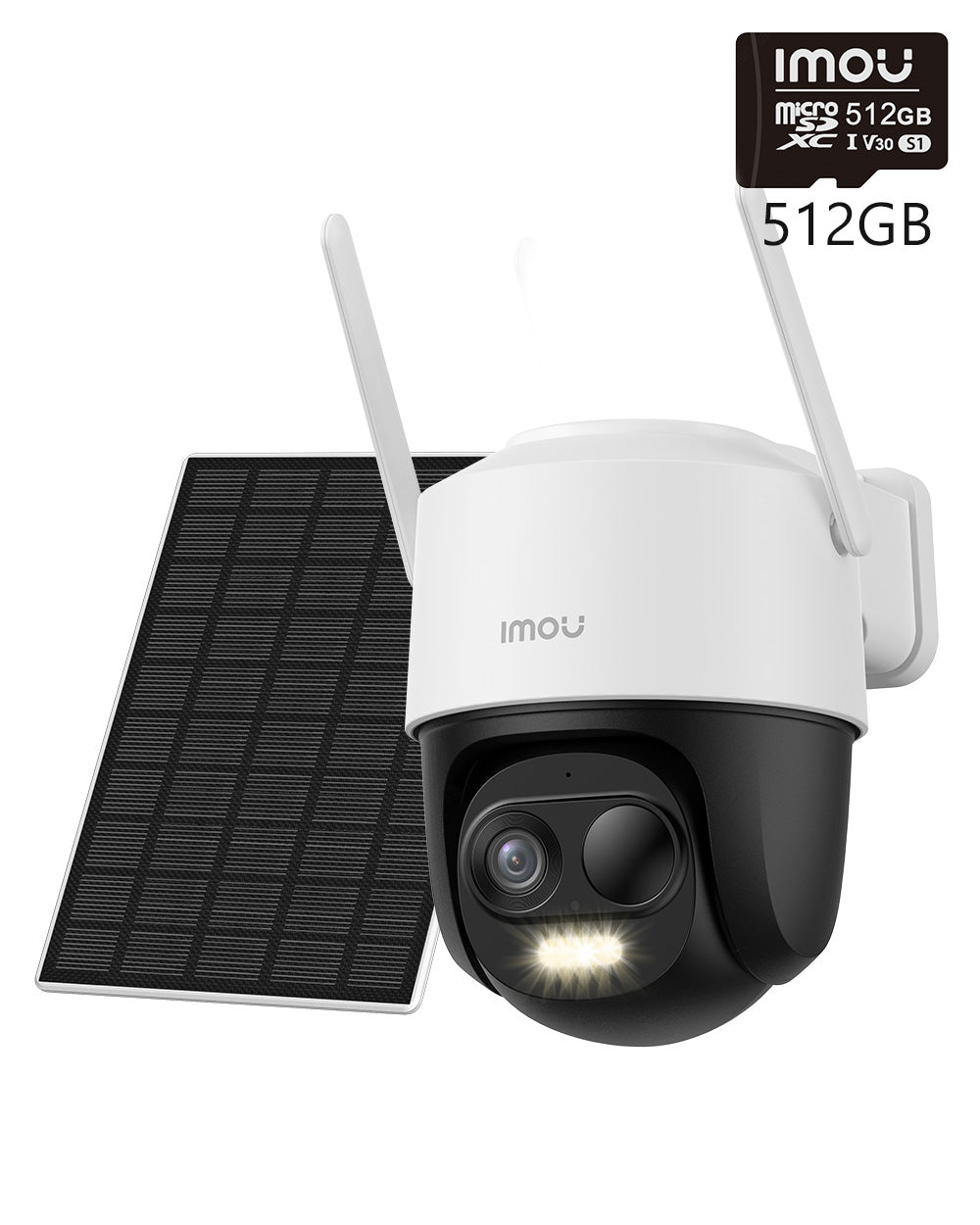 Cell PT 360° PTZ 3MP 2K 100% Wireless - IMOU Store5MP 3K with Solar Panel(5000 mAh)+ 512GB Memory Card