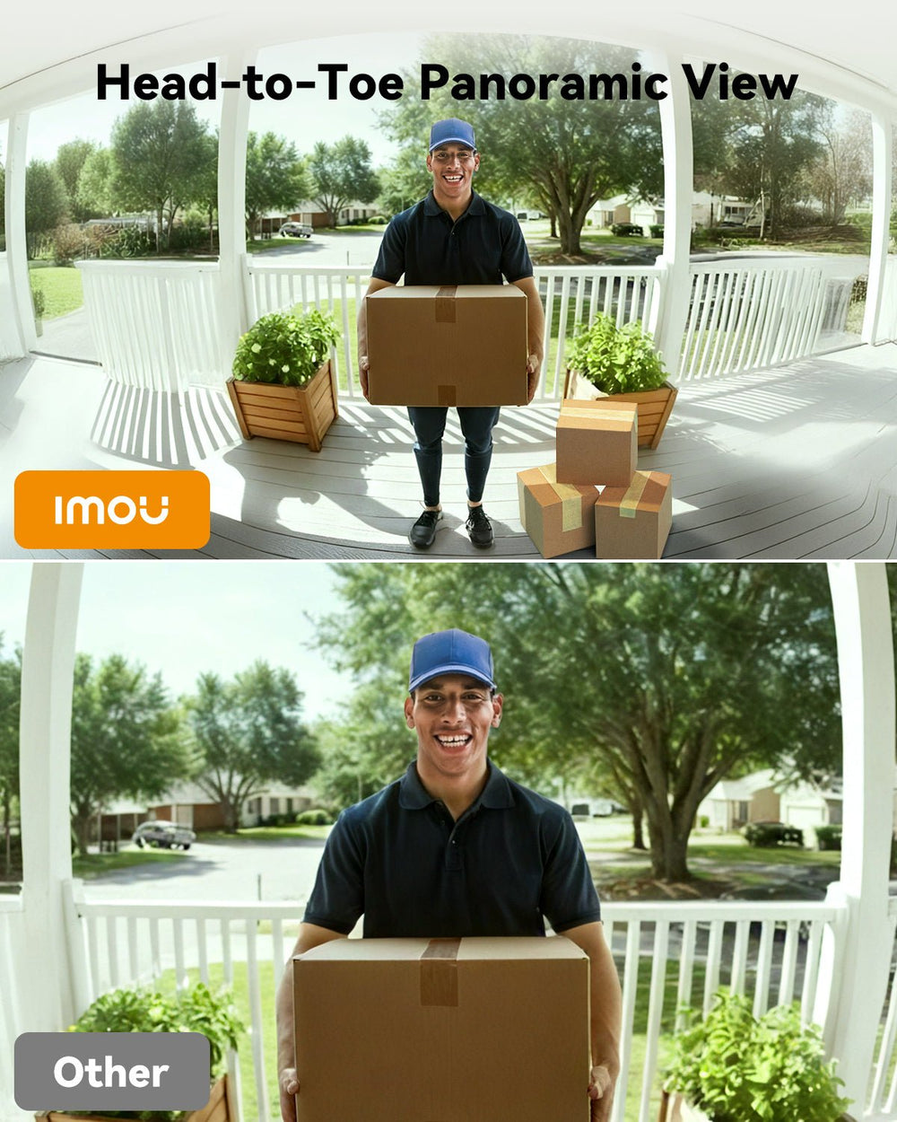 Imou 4MP Panoramic Doorbell DB3 KIT, 2K WiFi Video Doorbell With Buzzer, 4MP 5M Night Vision, Parcel Detection AI App Alert, Panoramic Head-to-Toe View, Audio