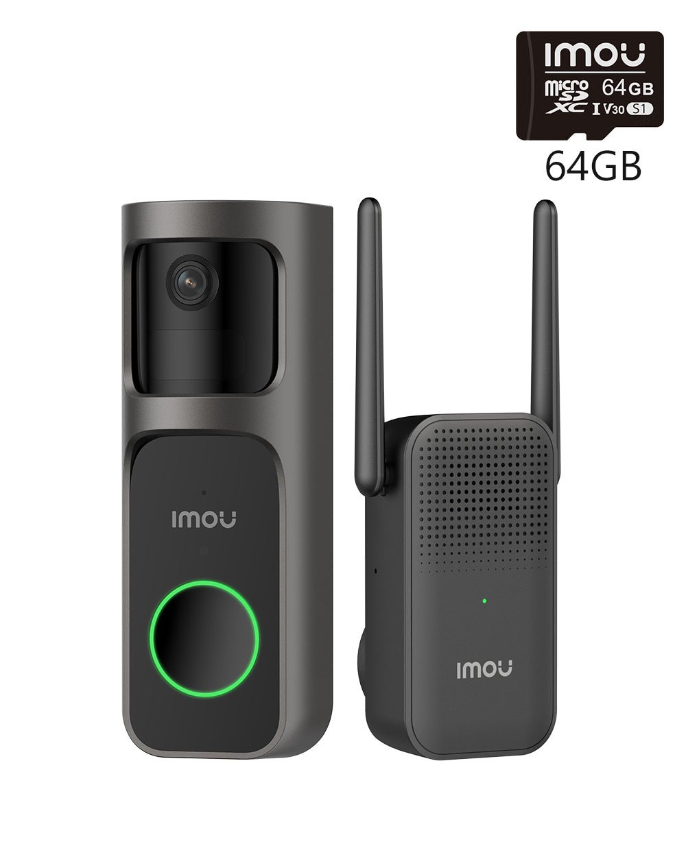 Doorbell 2S Kit 180° Pan View 2K 3MP - UK - IMOU Store3MP 2K+ 64GB Memory Card