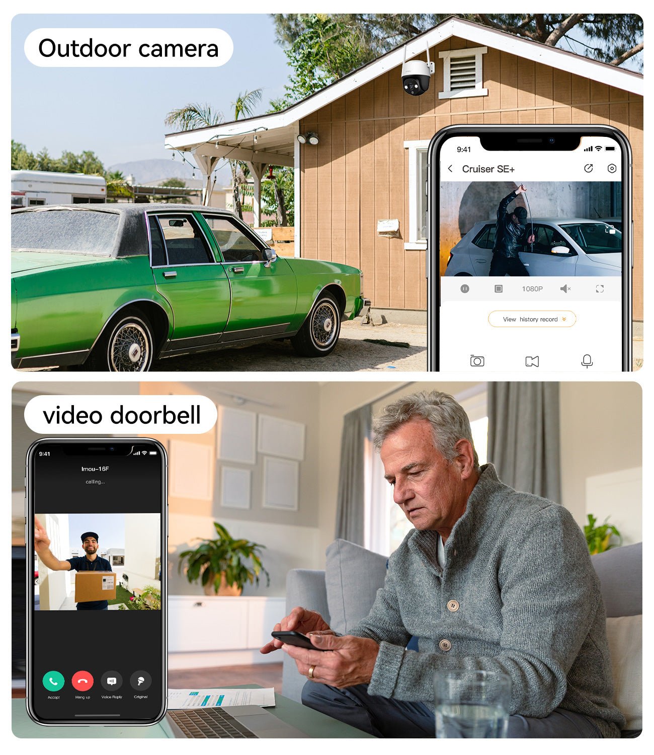 Entry & Outdoor Safety Kit - IMOU StoreDoorbell 3MP 2K+ Outdoor Camera 3MP 2KNone