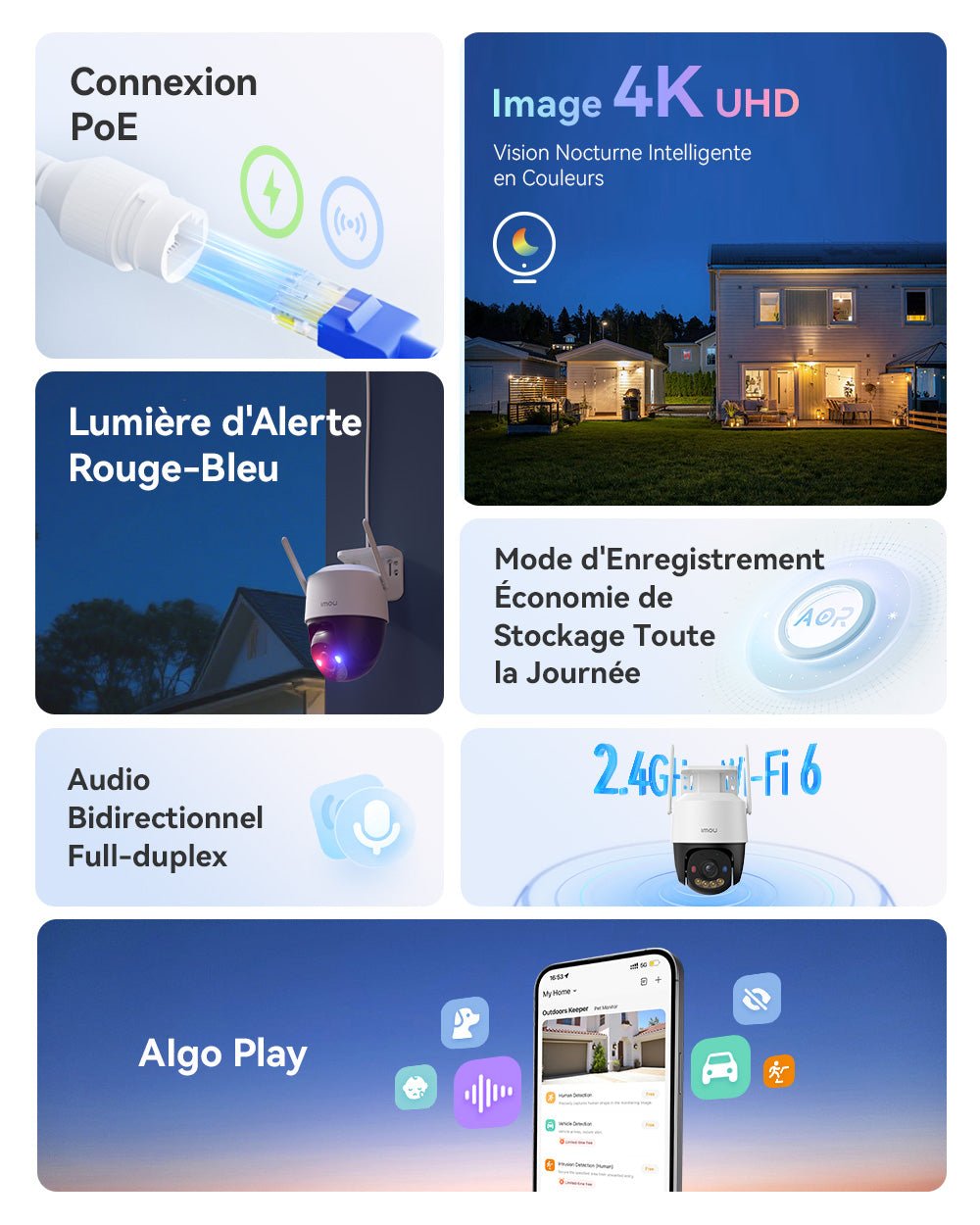 [PoE+ 2.4G Wi - Fi 6] Cruiser SC 8MP 4K Ultra HD Camera - IMOU Store4K 8MPNone