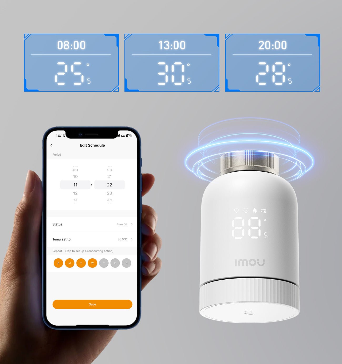 Smart Thermostatic Radiator - IMOU Store1PC (Must be used with IMOU gateway)
